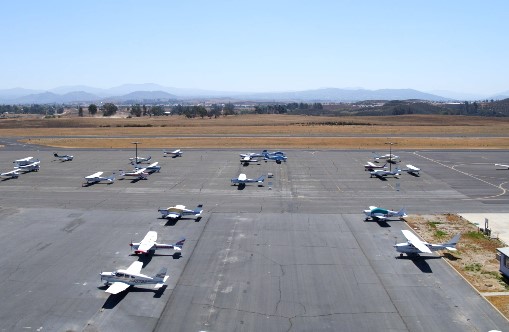 Airplanes shown at county airport