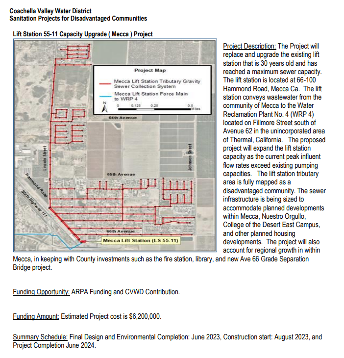 Lift Station 55-11 Capacity Upgrade (Mecca) Project