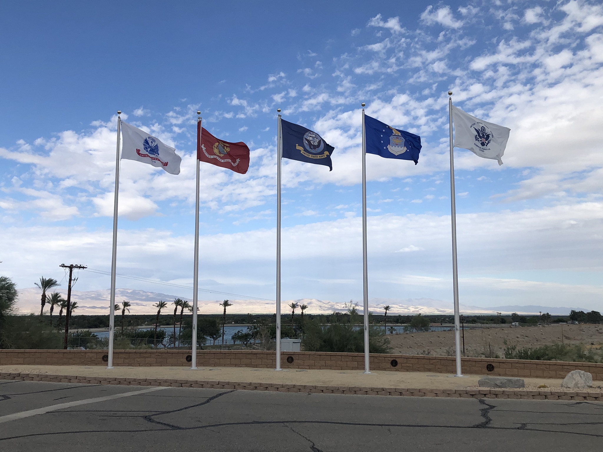 Lake Cahuilla Veterans Regional Park Flags