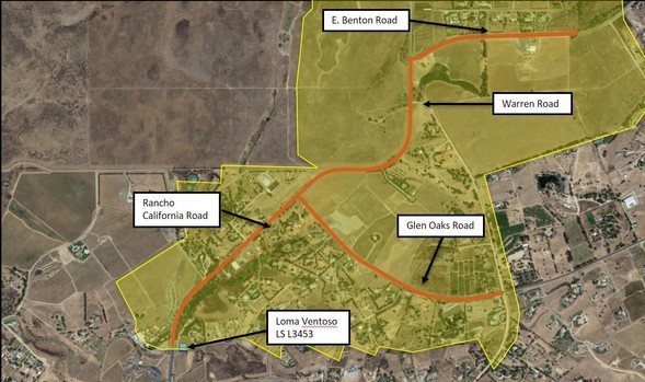 Map of Northern Wine Country Sewer