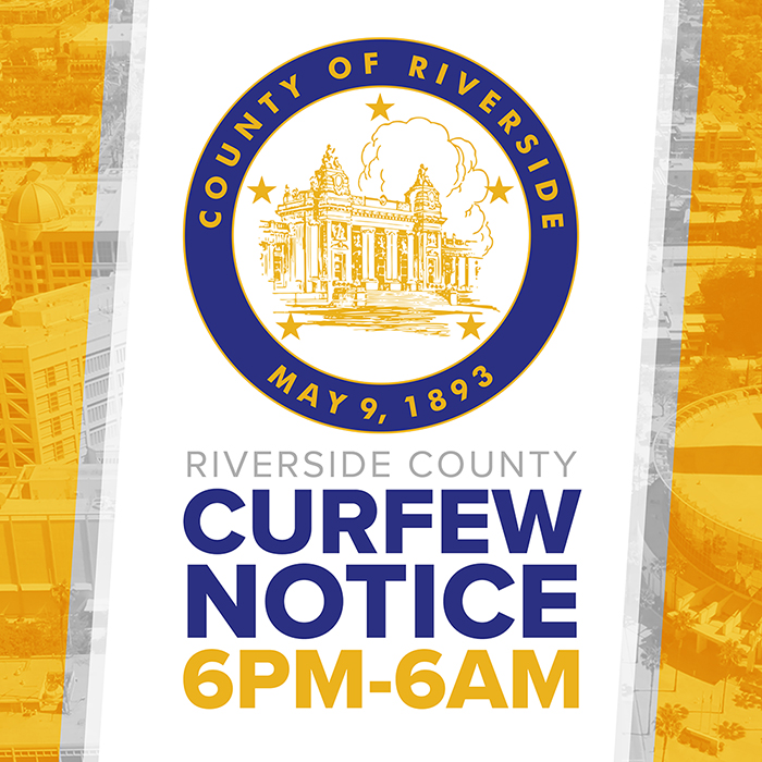 Riverside County Curfew Notice