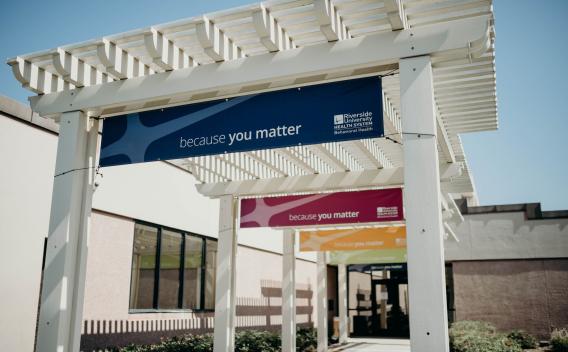 Awnings in front of a behavioral health building state "because you matter"