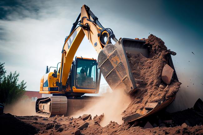 Picture of excavator tractor